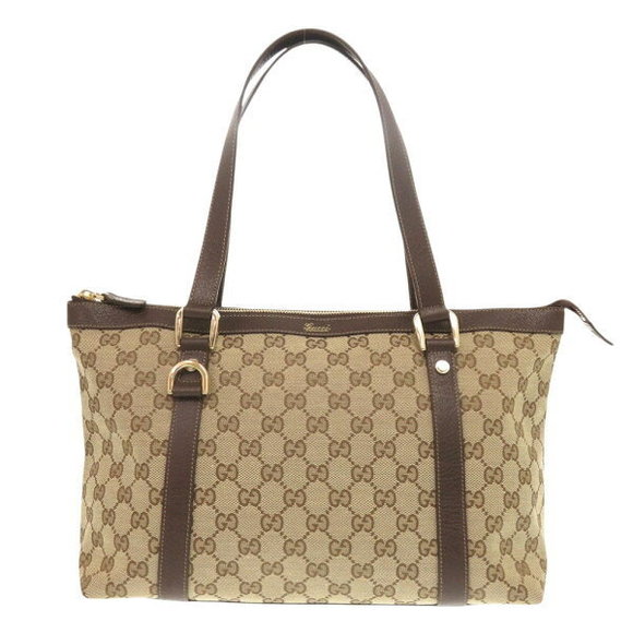 Gucci GG Leather beige brown handbag - Picture 1 of 8